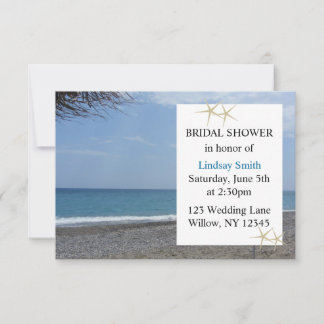 Starfish and Ocean Bridal Shower Invitation
