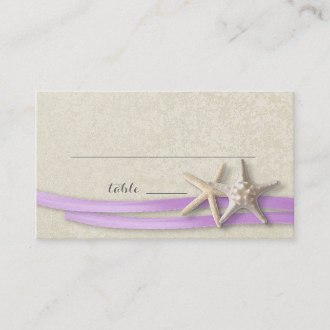Starfish and Ribbon Place card (Front)