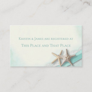 Starfish and Ribbon Registry Information Business Card