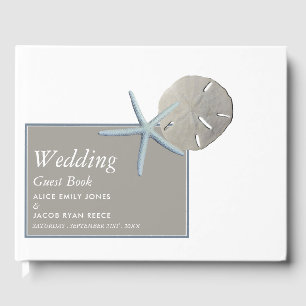 Starfish and Sand Dollar - Beach Wedding Guest Book