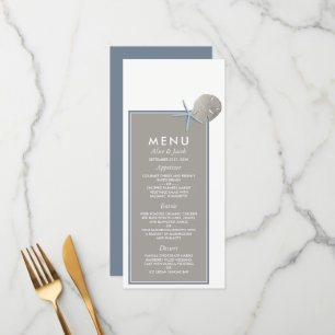 Starfish and Sand Dollar - Beach Wedding Menu