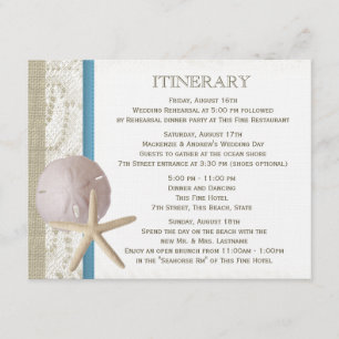 Starfish and Sand Dollar Blue Ocean Romance Enclosure Card