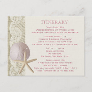 Starfish and Sand Dollar Vintage Beach Enclosure Card