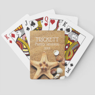 Starfish And Seashells Beach Family Reunion Playing Cards
