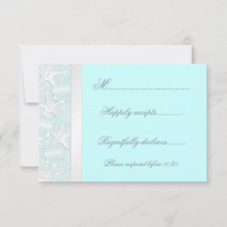 Starfish and Seashells Beach Wedding RSVP Card