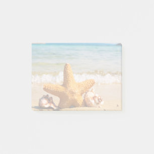 Starfish and Seashells on the Beach Post-it Notes