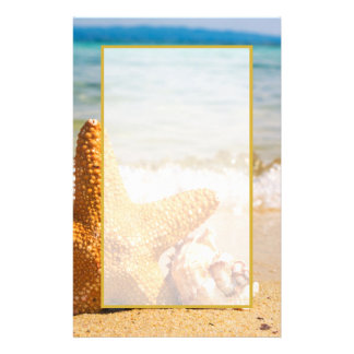 Beach Theme Stationery Templates, Beach Theme Custom Stationery Templates