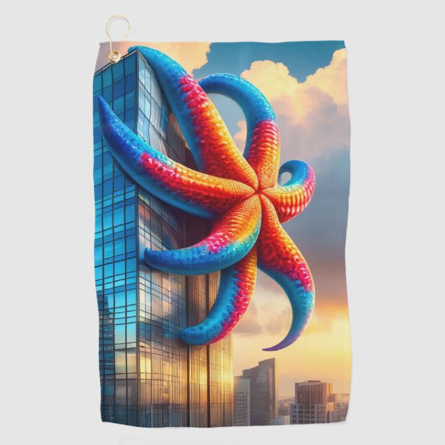 Starfish Art Golf Towel (Front)