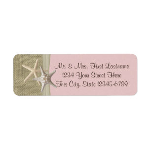 Starfish Beach and Burlap Pink