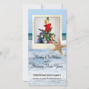Starfish Beach Christmas 1 Holiday Card