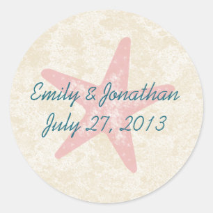 Starfish Beach Classic Round Sticker