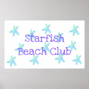 Starfish Beach Club Poster