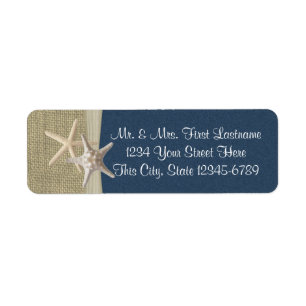 Starfish Beach et Burlap Navy