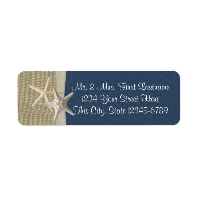 Starfish Beach et Burlap Navy (Devant)