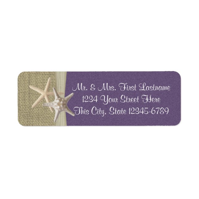 Starfish Beach et Burlap Purple (Devant)