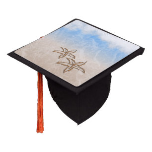 Starfish Beach Graduation Cap Topper