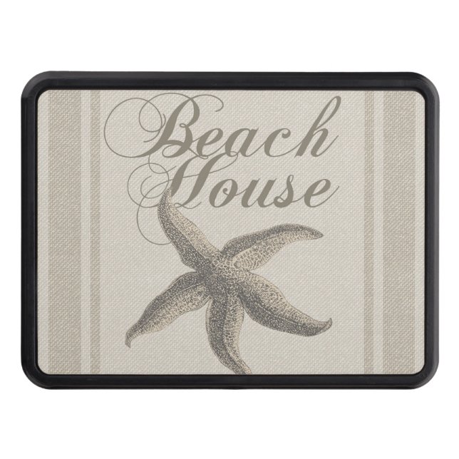 Starfish Beach House Seashore Coastal Trailer Hitch Cover (Front)