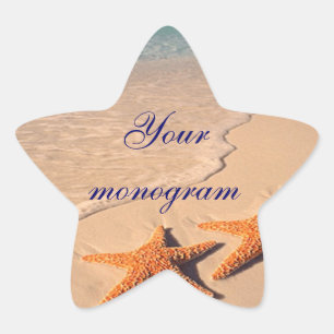 Starfish Beach Ocean Wedding Envelope Seals Labels