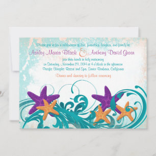 Starfish Beach ou Destination Mariage Invitation 2