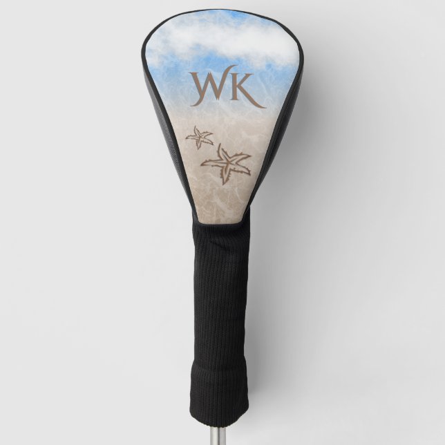 Starfish Beach Personal Golf Head Cover (Front)