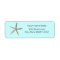 Starfish beach return address label.