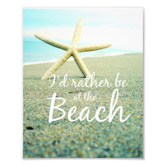 Starfish Beach Saying Photo (Front)