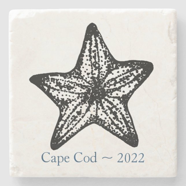Starfish Beach Souvenir Customize Graphic Coaster (Front)
