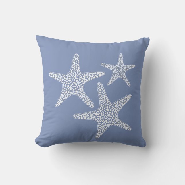 Starfish beach  summer nautical  design outdoor pillow (Front)
