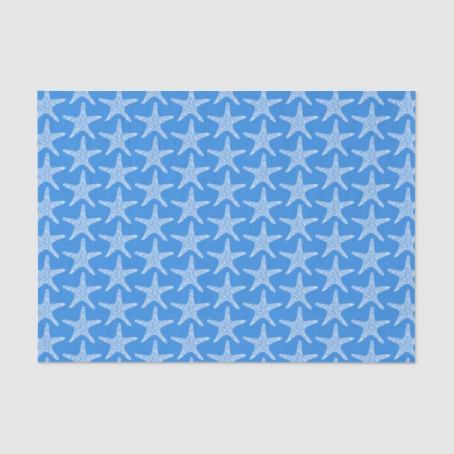  Starfish Beach Summer Nautical Pattern   Tissue Paper (Front)