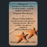 Starfish Beach Summer Wedding Invitation Magnets<br><div class="desc">Starfish Beach Summer Wedding Invitation Magnets</div>