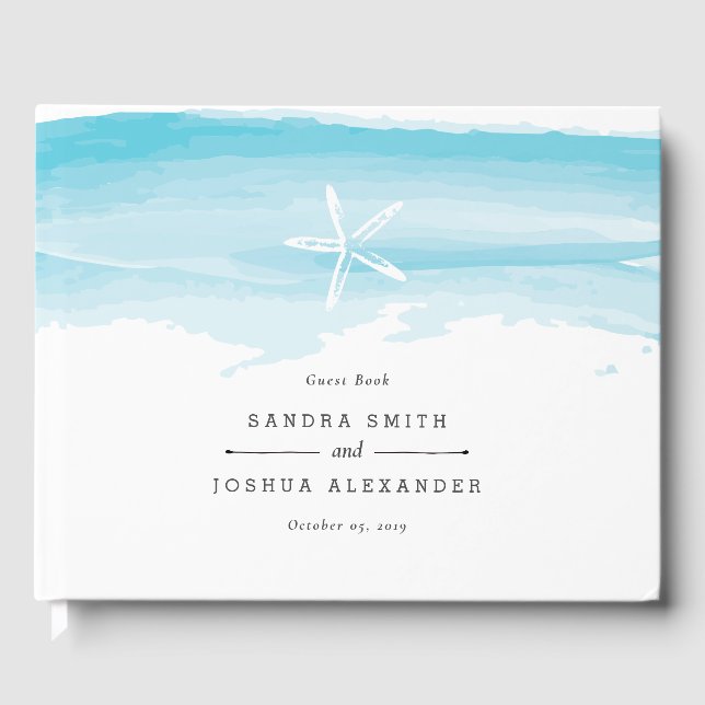 Starfish Beach Wedding Livre d'Invité (Recto)