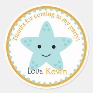 Starfish Birthday Sticker