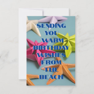 Starfish Birthday Wishes Postcard