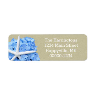 Starfish Blue Hydrangea Return Address