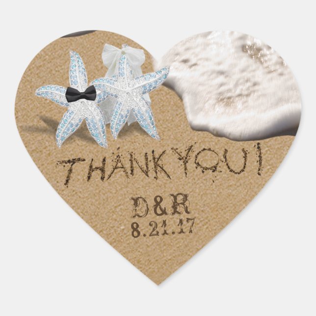 Starfish Bride Groom Sticker (Front)