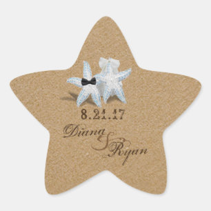 Starfish Bride Groom Sticker