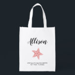 Starfish Bridesmaid Tote Bag for Wedding, Pink<br><div class="desc">Fill this lovely bag with the accessories your girls need for your bachelorette or wedding weekend!</div>