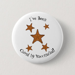 Starfish cartoon illustration 2 inch round button