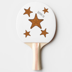 Starfish cartoon illustration ping pong paddle