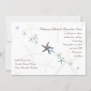 Starfish Celebration of Love Designer Wedding Invitation
