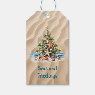 Starfish Christmas Tree Christmas Gift Tag