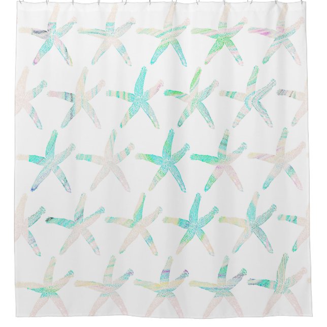 Starfish Coastal Beach Multicolor Teal Patterns (Front)