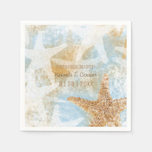 Starfish Coastal Beach Themed Event Napkin