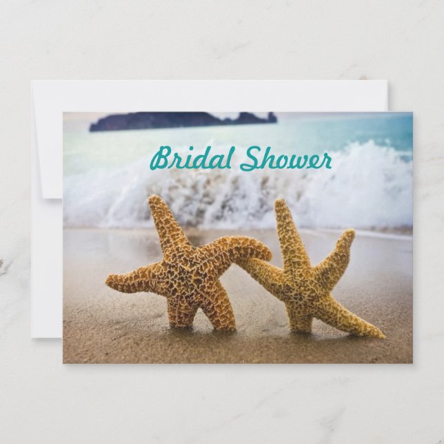 Starfish Couple Bridal Shower Invitation (Front)
