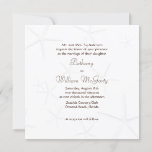 Starfish Couple Parents Inviting Square Invitation