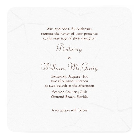 Starfish Couple Parents Inviting Square Invitation