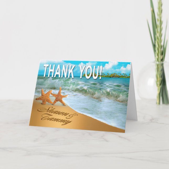 Starfish Couple Thank You Card (Front)
