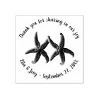 Starfish Couple Wedding Thank You Rubber Stamp