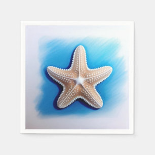 Starfish Crayon Drawing Napkin