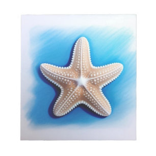 Starfish Crayon Drawing Notepad